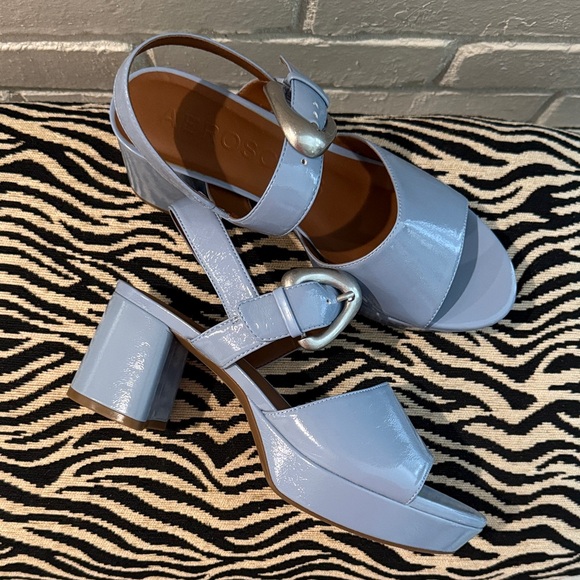 Aerosoles Dusty Blue Platform Sandals - Picture 1 of 5